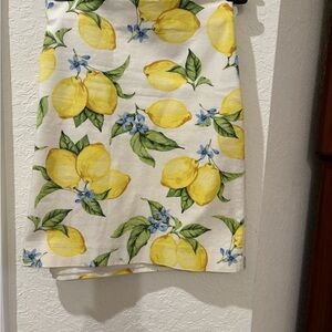 Talbots Citrus and Floral Mini Skirt